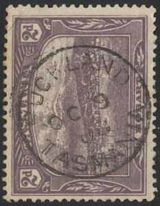 TASMANIA Australia 1905 Sc 104, Used, 2d  SOTN BUCKLAND postmark/cancel, Wmk Up