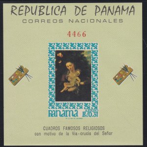 Panama # 476G, Easter Paintings,ImPerf Souvenir Sheet, NH, 1/2 Cat.