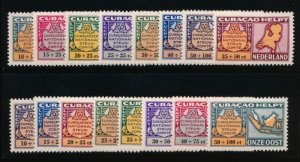 NETHERLAND ANTILLES CB21-CB36 MINT F-VF HINGED