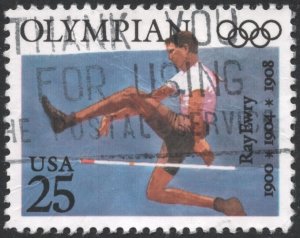 SC#2497 25¢ Olympics: Ray Ewry Single (1990) Used