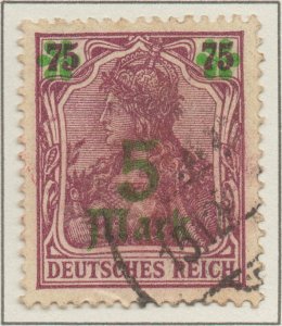 Germany Germania 75pf surcharged stamp Deutsches Reich Weimar SG174 1921