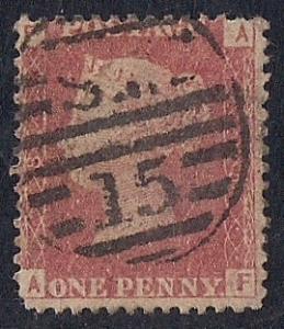 Great Britain 1864  #33 1P Queen Victoria, used stamp F