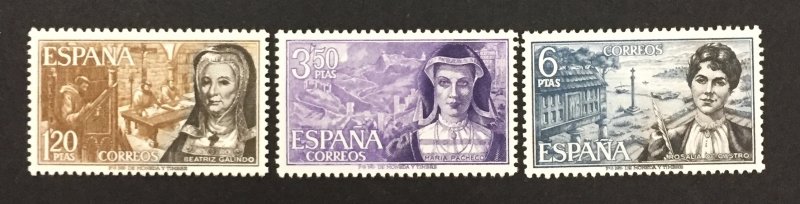 Spain 1968 #1522-5, Famous Women, MNH.