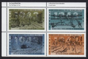 SECOND WORLDWAR WWII 1943 = Canada 1993 #1506a MNH UL BLANK BLOCK of 4