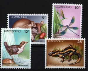 Luxembourg 763-766 MNH bird salamander dragonfly