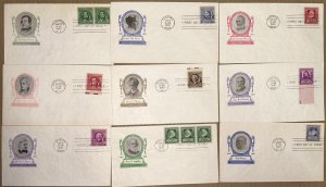 1940 FAMOUS AMERICANS CMPLT SET OF 35 IOOR UNADDRESSED FDCs W IRVING TO A G BELL