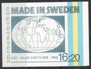 Sweden 1501a MNH 1984 complete booklet (ad1801)