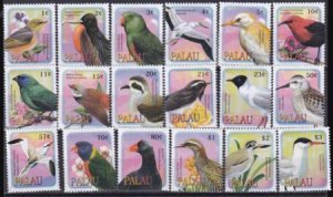 US 648-65 Trust Territories Palau NH VF 1-c/$3 Bird Definitive Set