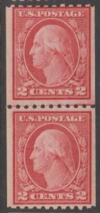 U.S. Scott #488 Washington Stamp - Mint NH Line Pair - IND