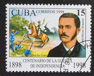 Cuba Sc# 3979  WAR FOR INDEPENDENCE  15c  JOSE MACEO  1998   used / cto