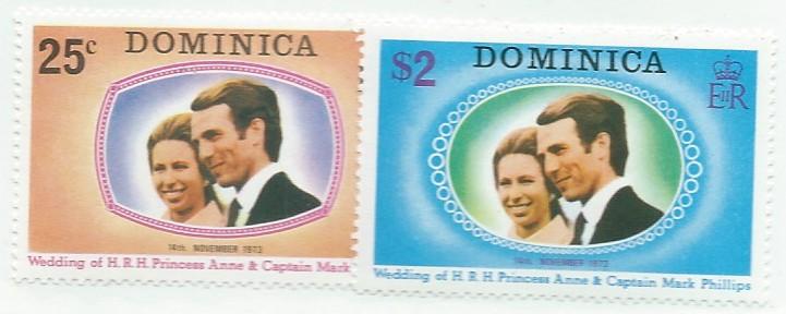 Dominica  #372-373   (MLH)  CV $0.85