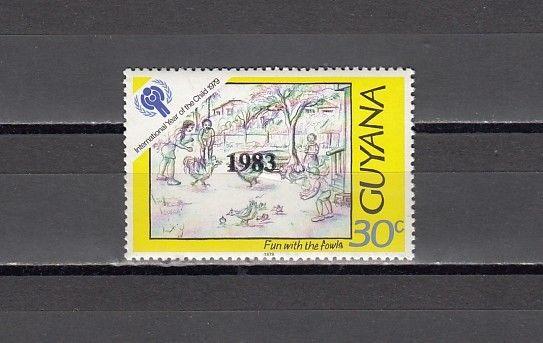 Guyana, Scott cat. 579. Int`l Year of the Child value with 1983 o/print.