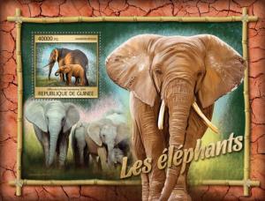 GUINEA 2016 SHEET ELEPHANTS WILDLIFE