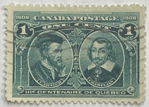 CANADA 1908 #97 Quebec Tercentenary Issue - Used