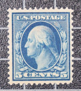 Scott 335 - 5 Cents Washington - OG MH - Nice Stamp - SCV - $45.00