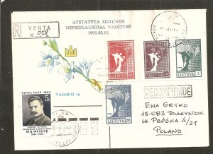 Lithuania   Scott  371-74  on covers