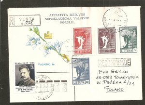 Lithuania   Scott  371-74  on covers