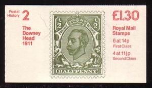 Great Britain Sc BK524  £1.30 cpl booklet mint NH Downey Head G V cover