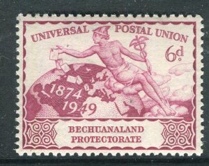 BECHUANALAND; 1949 early UPU Anniversary issue Mint hinged 6d. value