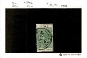 New Zealand, Postage Stamp, #AR6 Used, 1882 Postal-Fiscal (AB)