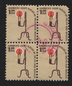 United States USED Scott Number 1610 BLOCK OF 4  F-VF - BARNEYS 