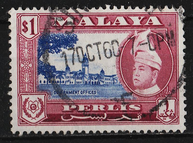 Malaya (Perlis) 1957/1962 Various Designs 1$ (1/11) USED