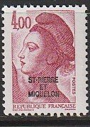 1986 St. Pierre and Miquelon - Sc 465 - MH VF - 1 single - France overprint