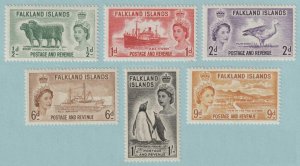 FALKLAND ISLANDS 122 - 127  MINT NEVER HINGED OG ** NO FAULTS VERY FINE - S297