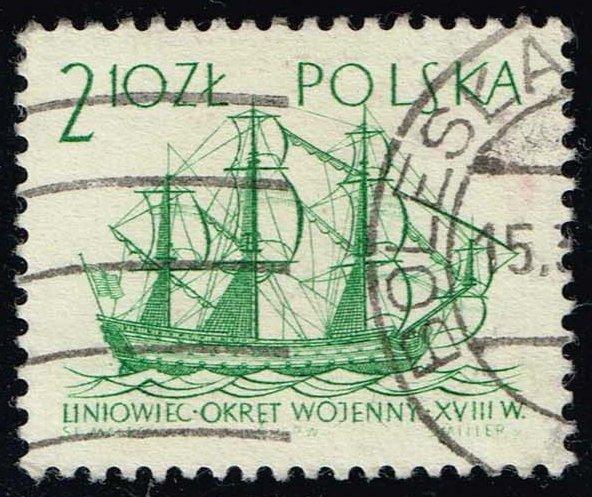 Poland #1210 Line Ship; Used (0.25)
