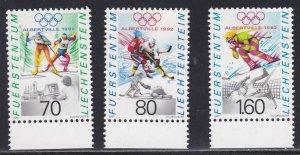 Liechtenstein # 973-975, Albertville Winter Olympics, NH, 1/2 Cat.