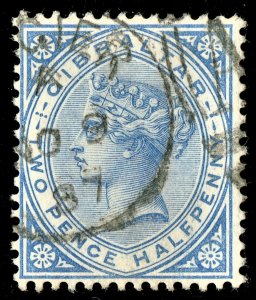 [st1514] Gibraltar 1887 SG#Z130 used in TANGIER (Morocco)