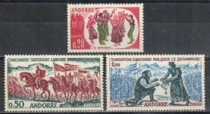 Andorra, French Stamp 155-157  - Set of 3