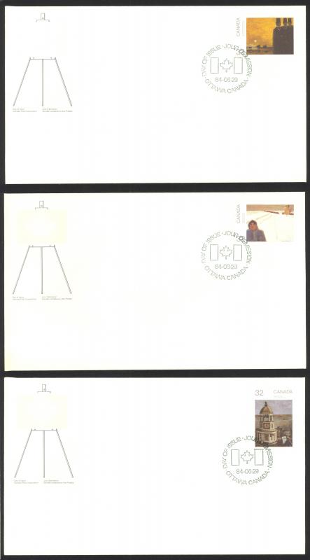 Canada Sc# 1016-1027 FDC Set/12 (singles) 1984 06.29 Canada Day Paintings