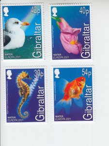 2001 Gibraltar Europa Water (Scott 871-74) MNH