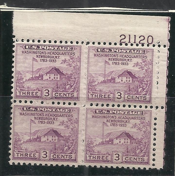 727 3c x 4 Pl# Block MNH VF Centering **In Mount**