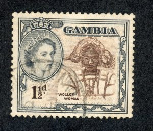 Gambia 155 U 1953 1 1/2p