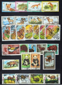 Mongolia Collection of Used Animals Wildlife Sets & Singles ZAYIX 0224S0336