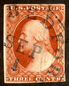 U.S. #10 Used VF  Date Cancel