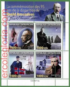 B1279 - Centrafricaine - ERROR MISPERF Stamp Sheet - 2023 Roald Amundser ARCTIC-