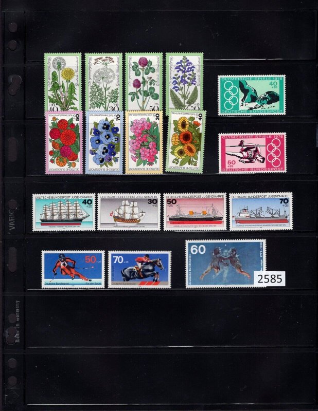 $1 World MNH Stamps (2585) Germany West Selection of MNH sets, see description