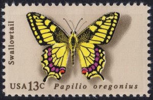 SC#1712 13¢ Butterflies: Swallowtail Single (1977) MNH