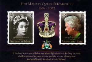 Ascension - Postfris/MNH - Sheet Queen Elizabeth 2023