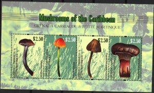 Grenada Carriacou & Petite Martinique 2011 Mushrooms Sheet MNH