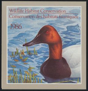 Canada FWH2 MNH Wildlife Conservation Stamp, Bird, Canvasbacks