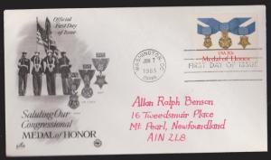 UNITED STATES Scott # 2045 On FDC - Saluting Our Congressional Medal Of Honor