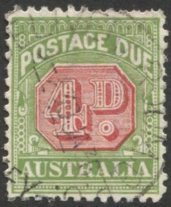 AUSTRALIA 1934 4d Used Sc J61 Postage Due F-VF