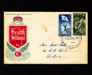 New Zealand  1953 Health Stamps on First Day Cover