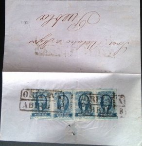 O) 1856 circa, MEXICO, ORIZABAM MIGUEL HIDALGO Y COSTILLA, SCT 1 ½ real blue, ST
