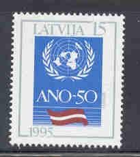 Latvia Sc 393 1995 50th Anniversary UN stamp mint NH