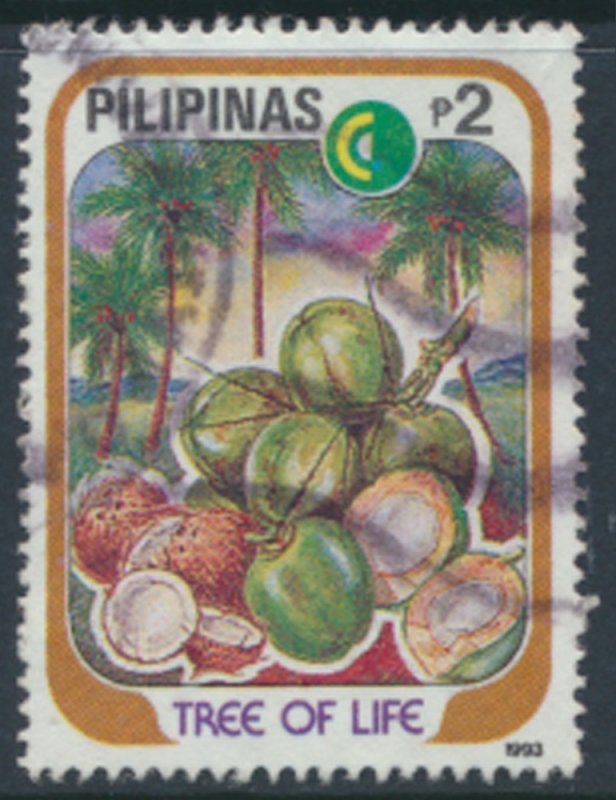 Philippines SC#  2252 Used  Coconut Tree of Life  see details & scans